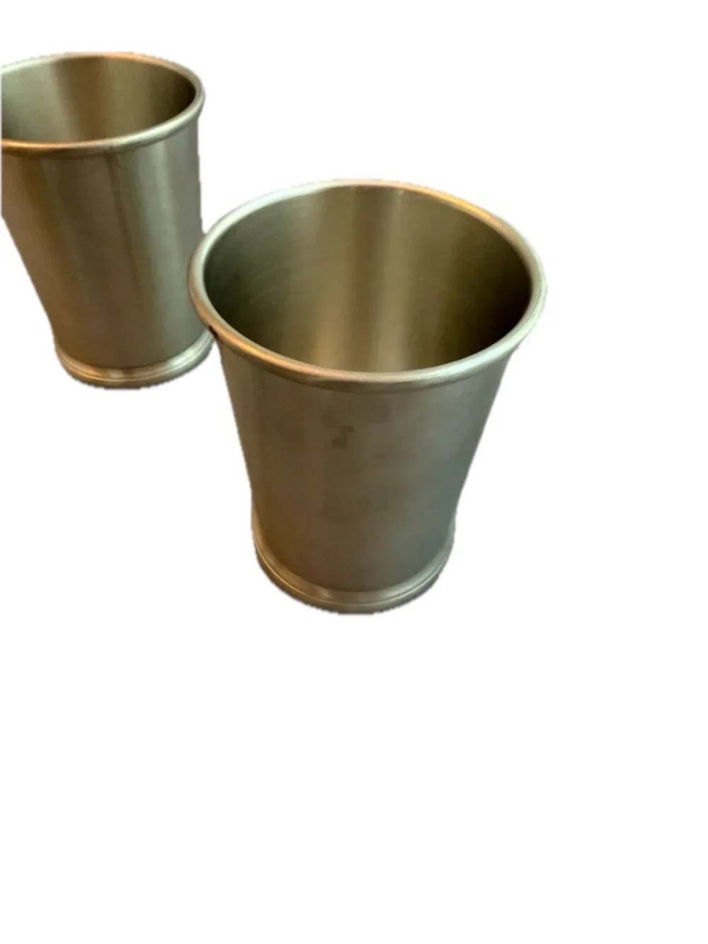 Web Pewter Pewter Mint Julep Cups Set of 4 Metal Barware Drinkware Cylindrical